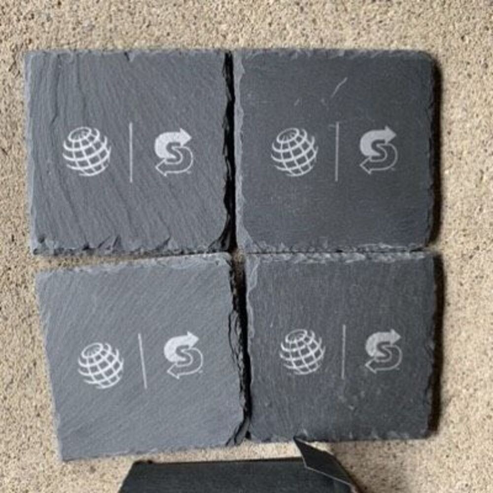 Slate Coaster Set Of Four - Picture 2 of 4